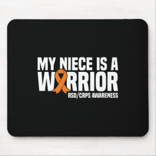 Mein Nichte ist ein Krieger Orange Ribbon Rsdcrps Mousepad
