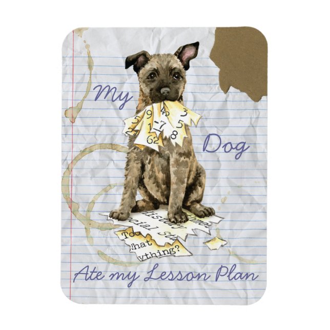 Mein niederländischer Schäferhund Ate my Lessingpl Magnet (Vertikal)