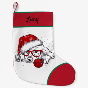 Mein niedlicher kleiner Welpe froh Weihnachten Kleiner Weihnachtsstrumpf