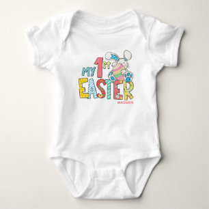 Mein Niedliches Baby Bunny Rabbit im 1. Oster Pers Baby Strampler