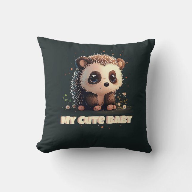 Mein Niedliches Baby Igel Kissen - Adorabel (Vorderseite)