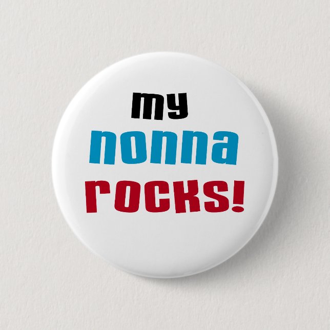 Mein Nonna schaukelt T - Shirts und Geschenke Button (Vorderseite)