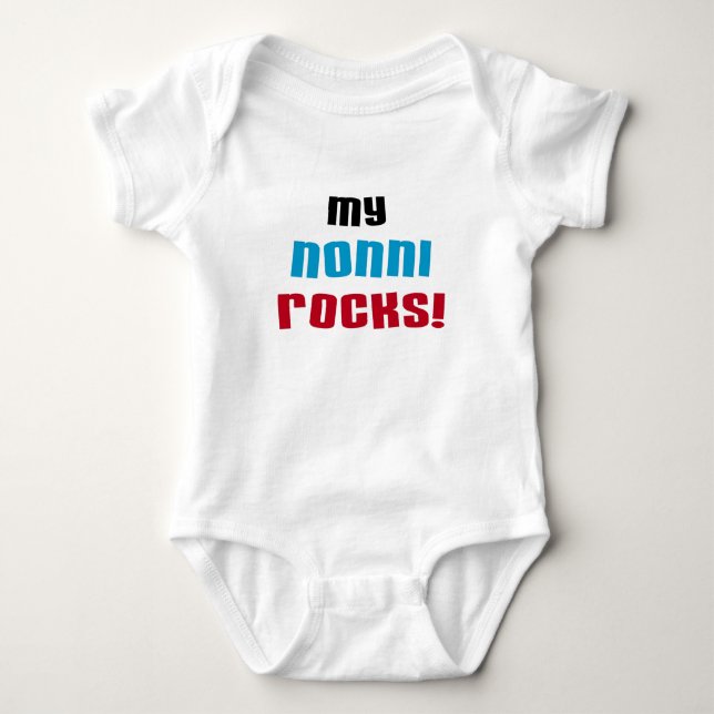 Mein Nonni schaukelt Säuglings-Bodysuit Baby Strampler (Vorderseite)