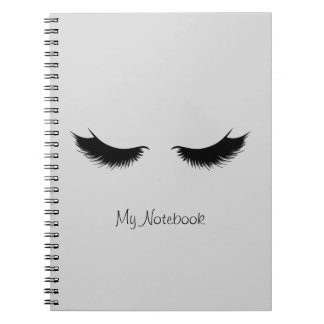 Mein Notebook mit Lashes Notizblock
