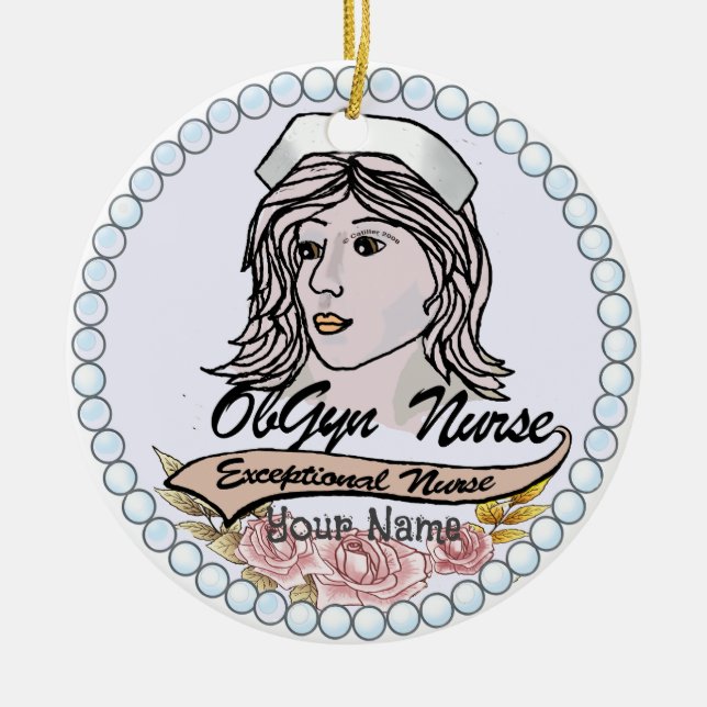 Mein OB GYN Nurse Keramik Ornament (Vorne)