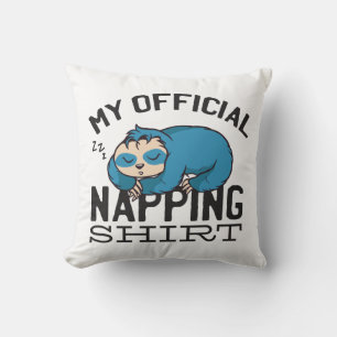 Mein offizielles Napp-Shirt - Faules schlafendes F Kissen