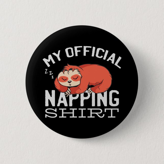 Mein offizielles Napp-Shirt Sloth Button (Vorderseite)