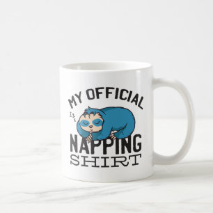 Mein offizielles Nickerchen-Shirt - Fauler schlafe Kaffeetasse