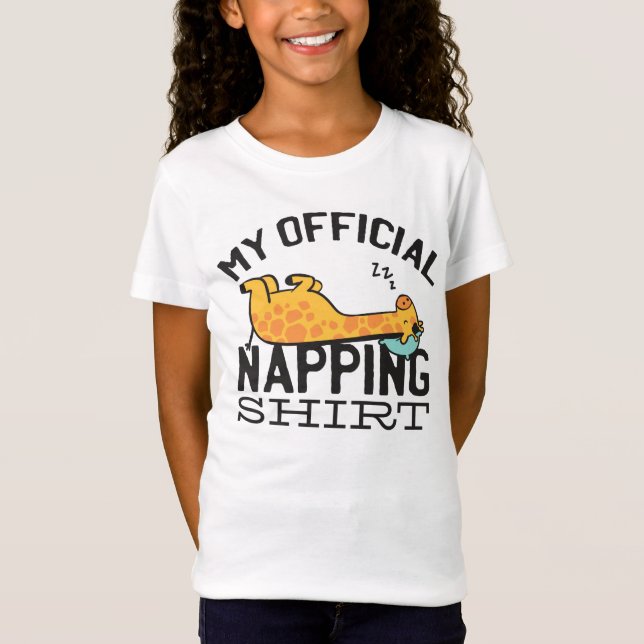 Mein offizielles Shirt - Lazy schlafend Giraffe (Vorderseite)