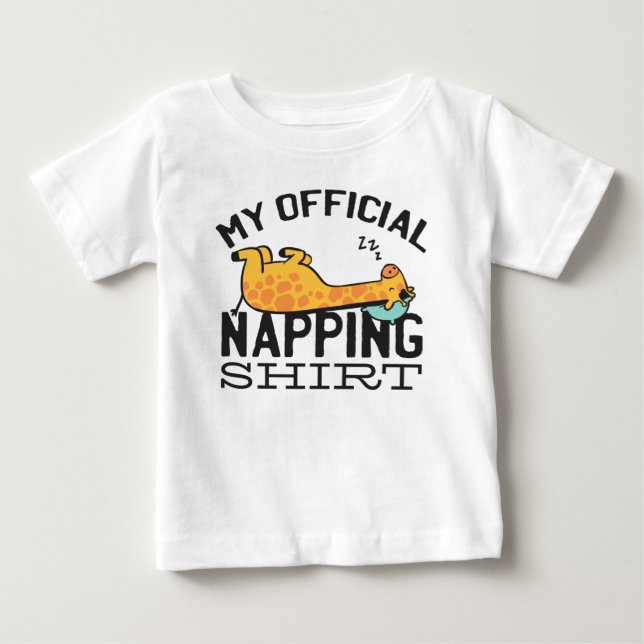 Mein offizielles Shirt - Lazy schlafend Giraffe (Vorderseite)