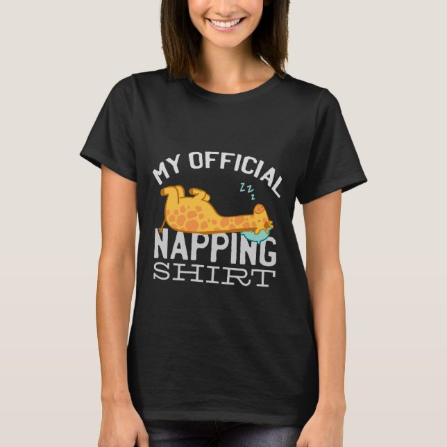 Mein offizielles Shirt - Lazy schlafend Giraffe (Vorderseite)