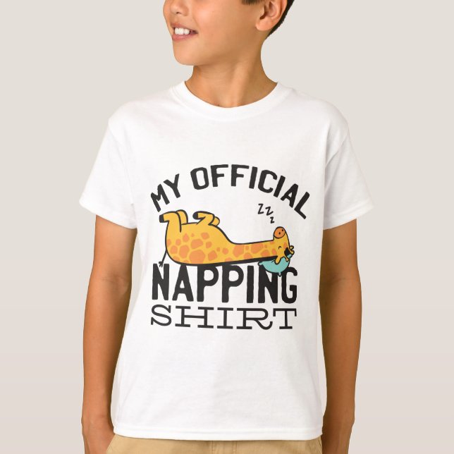 Mein offizielles Shirt - Lazy schlafend Giraffe (Vorderseite)
