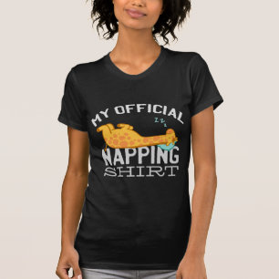 Mein offizielles Shirt - Lazy schlafend Giraffe