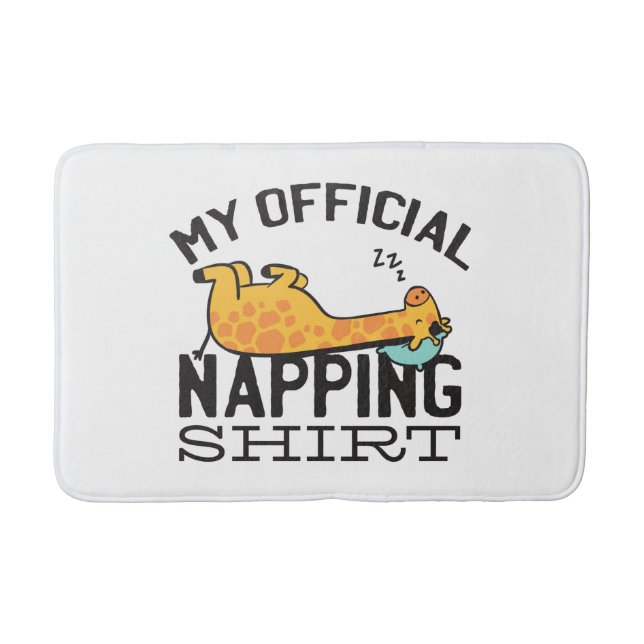Mein offizielles Shirt - Lazy schlafend Giraffe Badematte (Vorderseite)