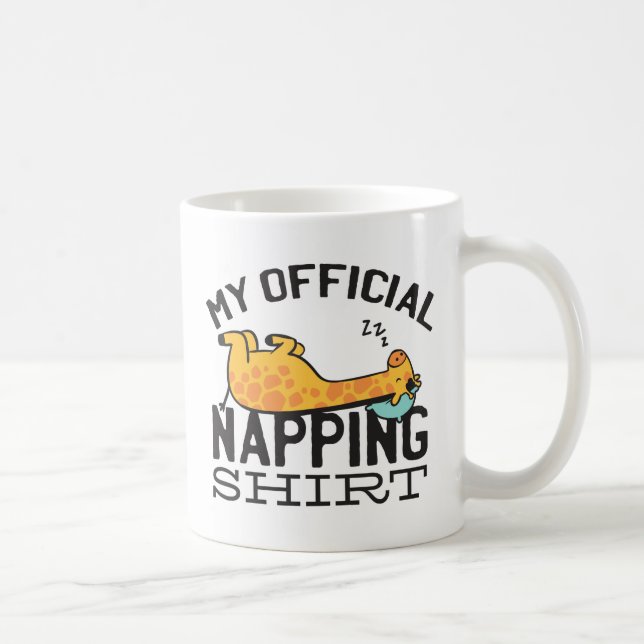 Mein offizielles Shirt - Lazy schlafend Giraffe Kaffeetasse (Rechts)