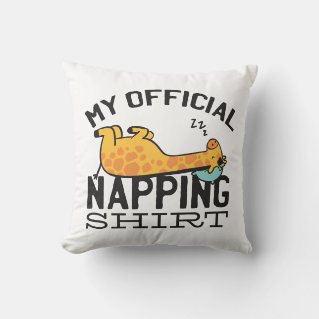 Mein offizielles Shirt - Lazy schlafend Giraffe Kissen (Vorderseite)