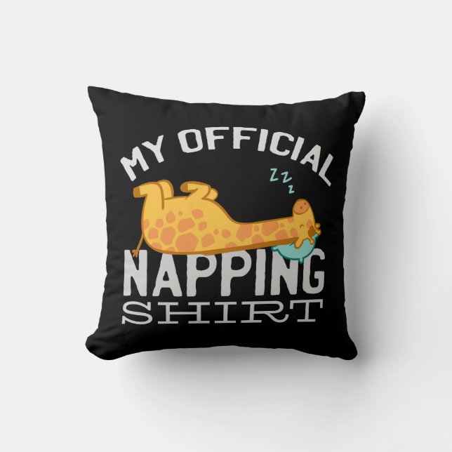 Mein offizielles Shirt - Lazy schlafend Giraffe Kissen (Vorderseite)