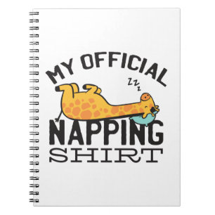 Mein offizielles Shirt - Lazy schlafend Giraffe Notizblock