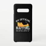 Mein offizielles Shirt - Lazy schlafend Giraffe Samsung Galaxy S10 Hülle<br><div class="desc">Niedliches und lustiges Design mit einem faulen Giraffenschlafen und dem Zitat "Mein offizielles Napping Shirt". Gut für Jung und Alt.</div>