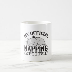 Mein offizielles Shirt - Lazy schlafende Katze Kaffeetasse