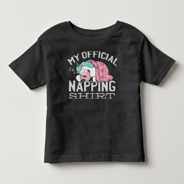 Mein offizielles Shirt - Lazy sleeping Unicorn (Vorderseite)