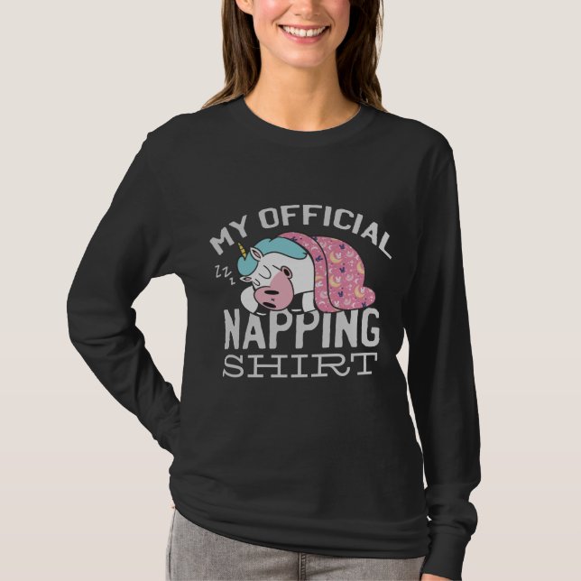 Mein offizielles Shirt - Lazy sleeping Unicorn (Vorderseite)