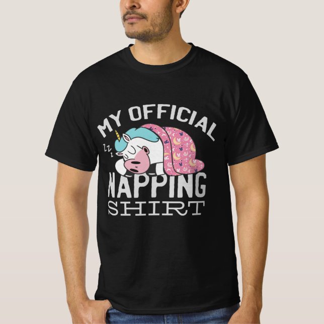 Mein offizielles Shirt - Lazy sleeping Unicorn (Vorderseite)