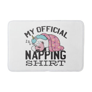 Mein offizielles Shirt - Lazy sleeping Unicorn Badematte