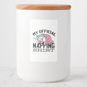 Mein offizielles Shirt - Lazy sleeping Unicorn Lebensmitteletikett