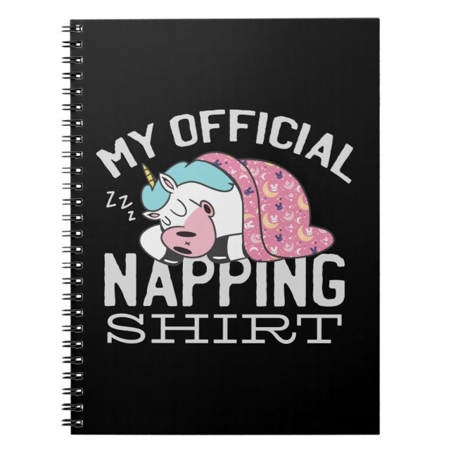 Mein offizielles Shirt - Lazy sleeping Unicorn Notizblock (Vorderseite)