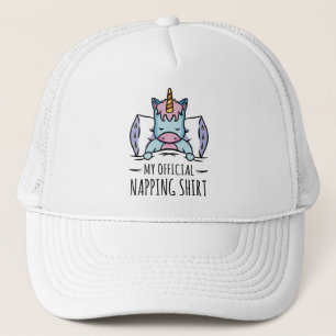 Mein offizielles Shirt mit schlafenden Einhorn Truckerkappe