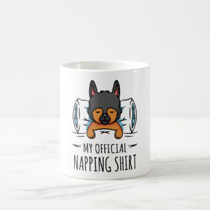 Mein offizielles Shirt mit Schlafhund Kaffeetasse