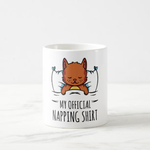 Mein offizielles Shirt mit Schlafkatze Kaffeetasse