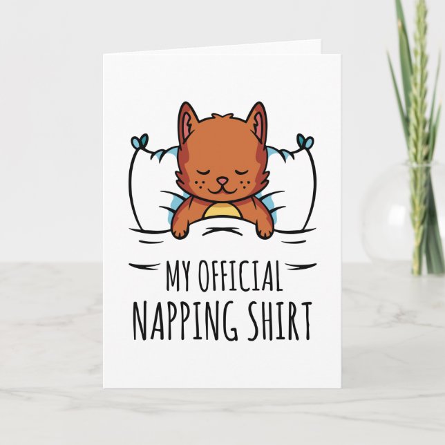 Mein offizielles Shirt mit Schlafkatze Karte (Vorderseite)