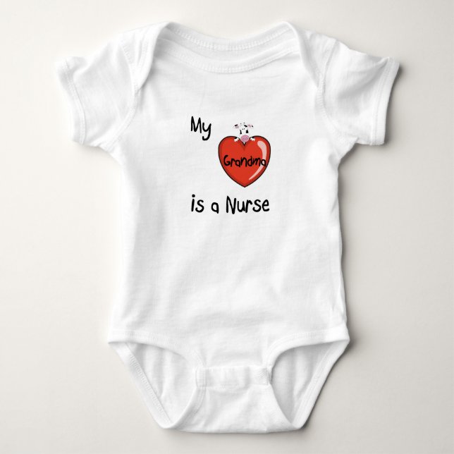 Mein Oma ist eine Krankenschwester Baby Strampler (Vorderseite)
