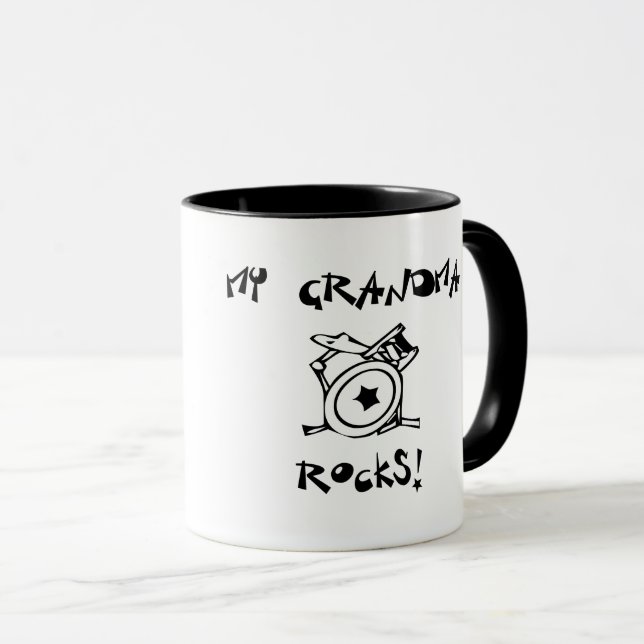 Mein Oma Rock Drums Tasse (VorderseiteRechts)
