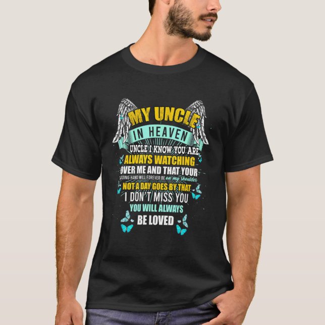 Mein Onkel im Himmel schaut immer über meine Vermi T-Shirt (Vorderseite)