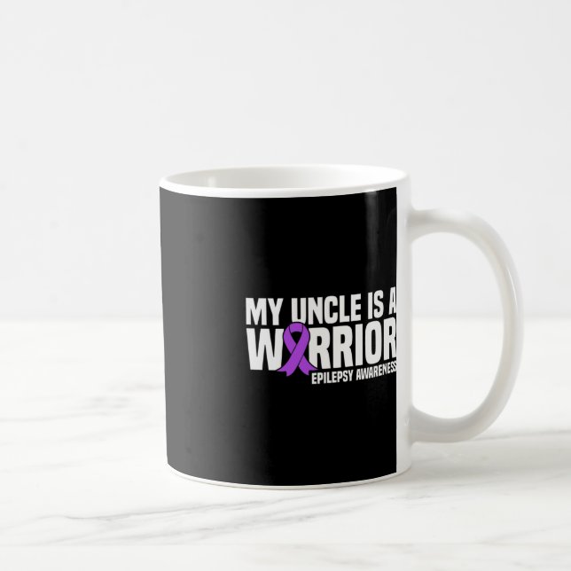 Mein Onkel ist eine Lila Ribbon Epilepsy Aware Kaffeetasse (Rechts)