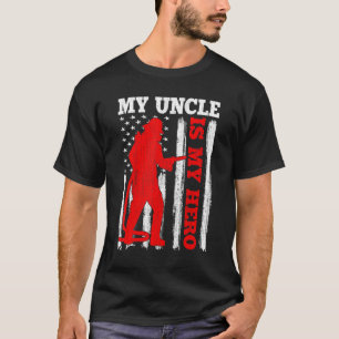 Mein Onkel ist mein Held USA Flag Feuerwehrmann U T-Shirt
