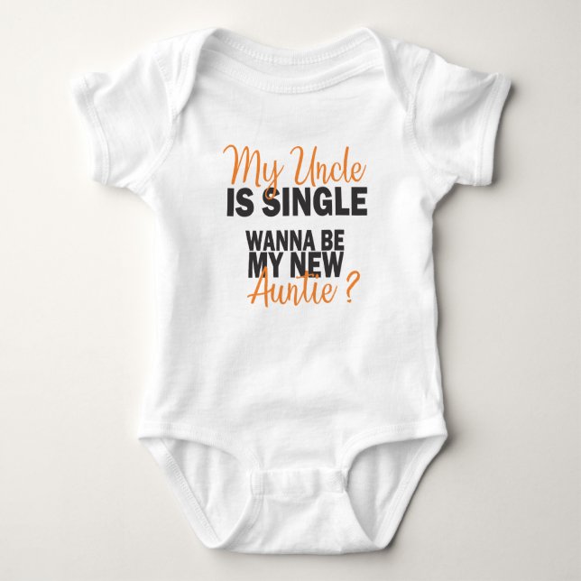 Mein Onkel ist Single Baby Strampler (Vorderseite)