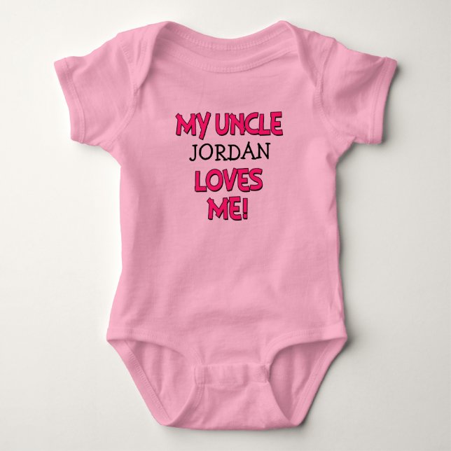 Mein Onkel Loves Me, kundenspezifisches Baby Strampler (Vorderseite)