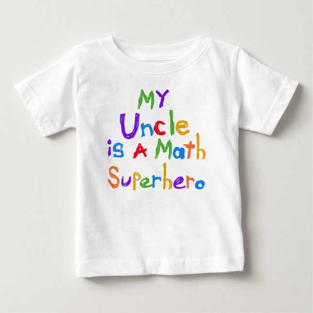 Mein Onkel Mathe Superhero T - Shirt und Geschenke (Vorderseite)