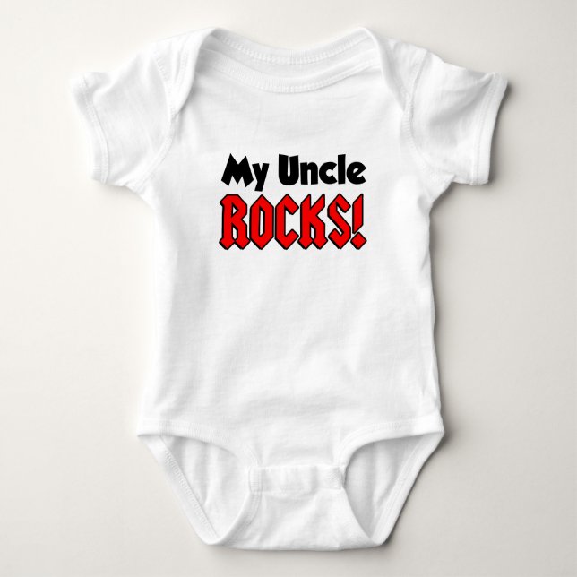 Mein Onkel Rocks Baby Strampler (Vorderseite)