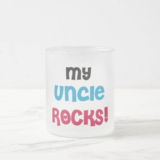 Mein Onkel Rocks T-shirts und Geschenke Mattglastasse (Mittel)