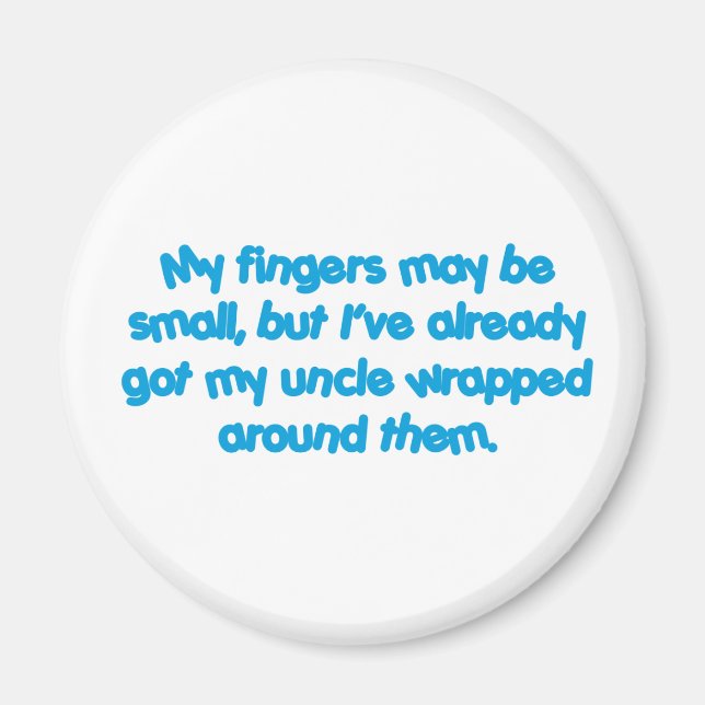 Mein Onkel und meine Apos; gepackt (blau) Magnet (Vorne)