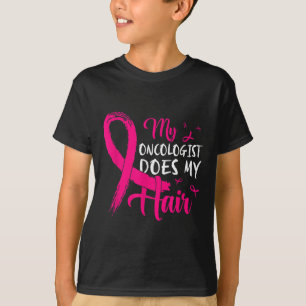 Mein Onkologe macht meinen haarrosa Brustkrebs T-Shirt