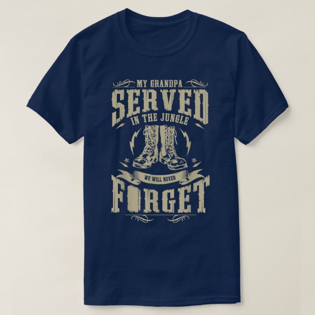Mein Opa diente im Jungle-Vietnam-Veteran  T-Shirt (Design vorne)