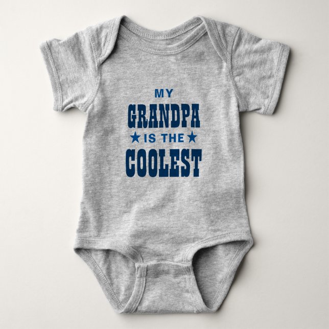 Mein Opa ist der Coolste Opa-Baby-Bodysuit Baby Strampler (Vorderseite)