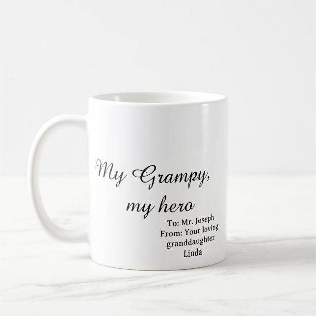 Mein Opa Mein Held Großvater Kaffeetasse (Links)