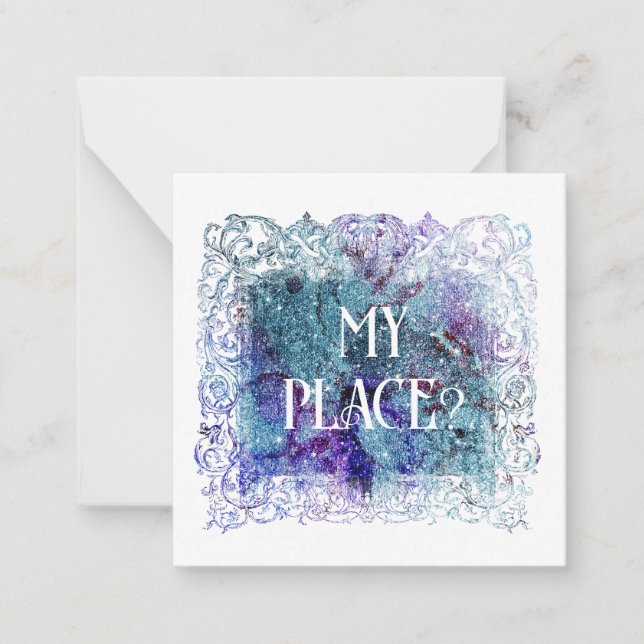 *~* MEIN ORT? Beziehung AP62 flache Note Card Mitteilungskarte (Vorderseite)